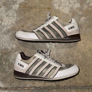 K-Swiss Men's Gray and White Sneakers